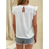 Camisa y blusa blanca con cuello en V para mujer, moda japonesa para verano, ropa juvenil elegante, tops femeninos - details 6