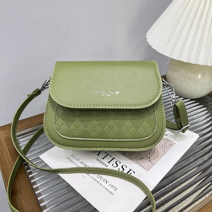 Bolso de hombro con solapa para mujer, bandolera de cuero PU, estilo vintage, cuadrado, pequeño - 1