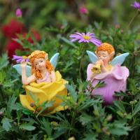 Juego de 3 Inserções de Hada Floral Artesanías de Resina, Inserções de Maceta y Bonsái, Decoración de Patio y Jardín - details 0