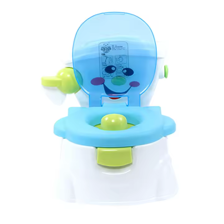 Orinal realista para niños, inodoro con soporte de papel, Mango antideslizante, inodoro de entrenamiento para bebés, orinal para niños - 1
