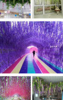 Wisteria Artificial de Seda 12 Pcs Garland de Vid Ideal para Bodas, Fiestas, Jardines, Oficinas - details 2