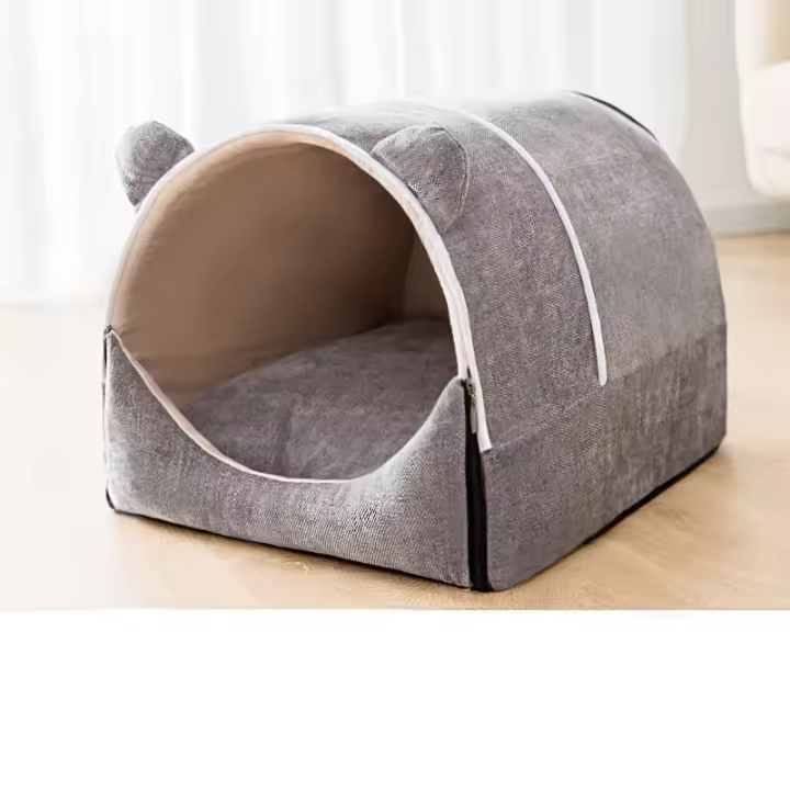 Casa de Perro lavable y cálida Para invierno, cama cerrada Para cachorros, perrera, tienda de campaña plegable portátil Para mascotas - 1