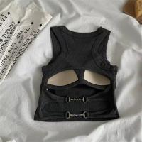 Camiseta Deportiva de Manga Larga para Mujer con Almohadilla Top Corto Casual con Espalda Descubierta Estilo Callejero Y2K - details 8