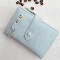 Cartera pequeña de cuero PU para mujer, monedero pequeño, bolso de mano, tarjetero, Color sólido, Delgado, Simple, nuevo - details 7