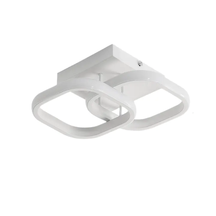 Goeco Lámpara de Techo Moderna 24W Plafón Cuadrado de Estilo Nórdico con Blanco Frío 6500K - 1