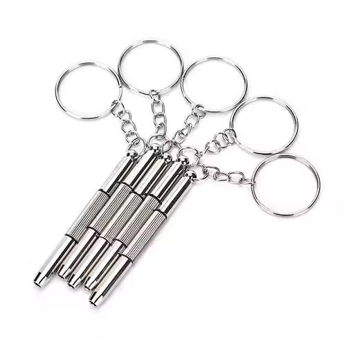 5 uds Mini 3 en 1 herramienta de reloj de gafas de sol con llavero Kit de reparación de destornillador de gafas - 1