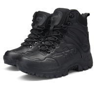 Botas de combate militares tácticas de alta calidad para hombre, zapatos de trabajo de cuero genuino del Ejército de EE. UU., caza, senderismo, Camping y montañismo - details 14