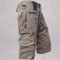 Pantalones Cargo de Verano para Hombres Talla Grande, Recta, Multi-Bolsillos, Moda Casual - details 6
