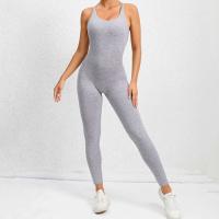 Monos de Yoga sin Mangas para Mujeres Conjunto de Entrenamiento Transpirable con Salto Trasero de Gimnasio - details 0