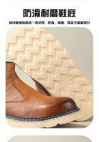 Botas de hombre de alta gama de cuero, botines Chelsea, zapatos altos de piel de vaca de capa superior - details 2