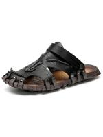Novedad de verano Baotou, sandalias informales hechas a mano para hombre grandes transfronterizas, sandalias antideslizantes de doble uso para vacaciones en la playa al aire libre - details 6