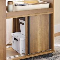 Mesa Auxiliar con 2 Estantes Consola Mesita de Noche con Ruedas Mesa Blanca Mesita 70 x 35 x 60 cm FBT34-W ES - details 57