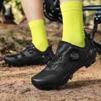 Zapatillas de ciclismo para hombre, calzado para bicicleta de montaña, Compatible con el sistema SPD, calas de Pedal para montar en exteriores e interiores - details 6