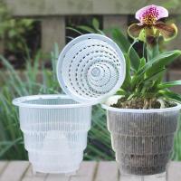 Maceta transparente de orquídeas de 10/12/15cm, macetas de orquídeas transpirables ranuradas de plástico, macetas para plantas, decoraciones de jardín y jardín - details 3