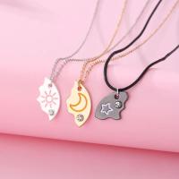 Lovecryst 3 unids/set sol luna estrella colgante collar mejor amigo Bff amistad pareja collar joyería de moda - details 3