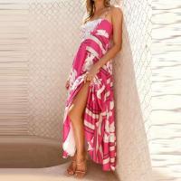 Vestido largo playero estilo bohemio vintage 2025 para mujer, con tirantes finos, espalda descubierta, estampado de sol, estilo swing. - details 5