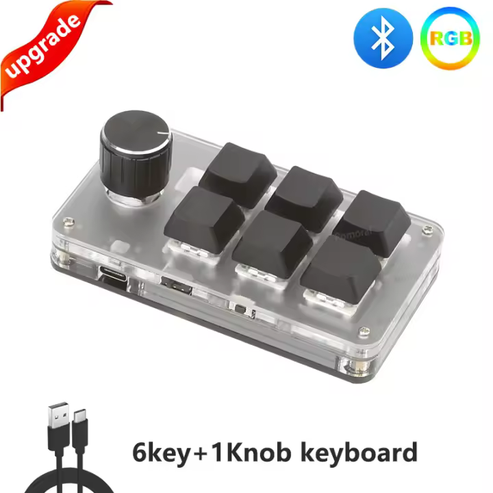 Miniteclado programable con Bluetooth y RGB, teclado de 15/12/6 teclas, Hotswap, ropad, portátil, para juegos, Photoshop - 1