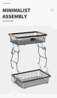 Organizador de cocina de doble capa para condimentos, verduras y frutas, braet, braet desmontable para cosméticos de baño, iluminación - details 11