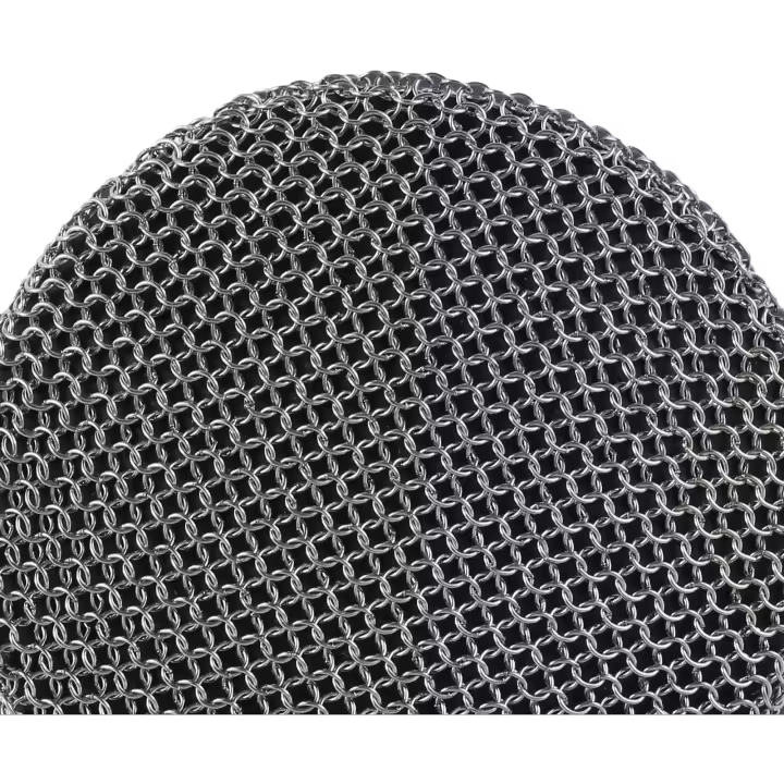 Escobilla De Limpieza Para Sartenes De Hierro Fundido Con Cadena De Acero Inoxidable Anti-Rusticidad Herramienta Para Lavar Ollas Y Sartenes Eco-amigable Tamaño 9x9cm - 1