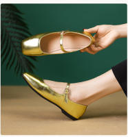 Zapatos planos de mujer estilo francés, primaverales, nuevos, de cuero suave, con hebilla de una palabra, punta cuadrada, boca poco profunda, temperamento retro, estilo Mary Jane. - details 26