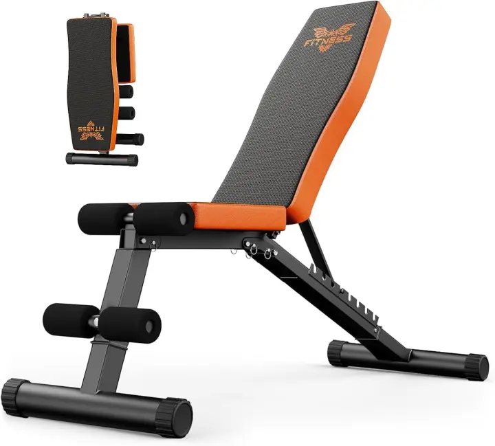 Banco de Musculación Plegable 8 Posiciones Ajustables 400 KG Banco de Declive Inclinable para Gimnasio en Casa - 1