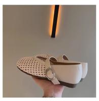 Sandalias Romanas con Talón de Una Palabra Tejido Zapatos Planos de Cabeza Redonda para Mujer 2025 - details 4