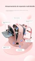 Mochila para niñas de gran capacidad multifuncional, clasificación en seco y húmedo, viaje corto, mochila impermeable de nylon. - details 11