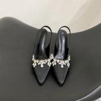 Cadena de diamantes de imitación tacones altos nuevo temperamento puntiagudo bolsa de banquete francés sandalias de cabeza zapatos individuales vacíos - details 35
