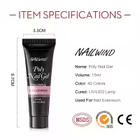 NAILWIND-Juego de manicura semipermanente, esmalte de uñas semipermanente, Gel de extensión, pegamento, capa superior y Base, UV Led - details 17