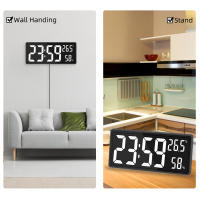 Reloj LED electrónico de pared Digital grande, temperatura y humedad, modo nocturno, mesa, 3 modos de visualización, 12/24H - details 7