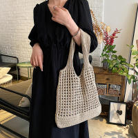 Bolso de hombro tejido con diseño hueco Vintage para mujer, bolsos de mano de gran capacidad, bolsos de viaje de verano para mujer, bolsos de playa - details 4