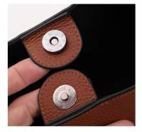 Bolso de hombro de moda para principios de primavera de 2025, bolso de negocios informal y versátil para viajeros, bolso de hombro a cuadros de cuero genuino - details 7