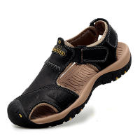 Sandalias clásicas de cuero genuino para hombre, zapatos transpirables de cuero de vaca, sandalias romanas suaves para exteriores, Verano - details 26