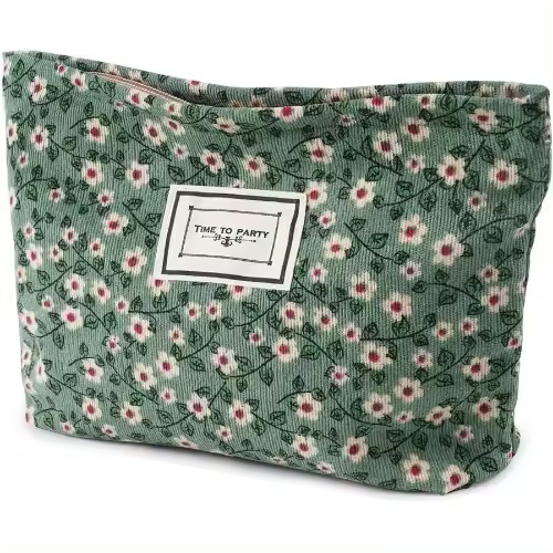 Neceser Floral para Mujer Organizador Multifuncional Portátil con Crema - 1