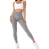 NVG Leggings de gimnasio sin costuras para mujer, suaves para entrenamiento, ropa de yoga de LICRA de cintura alta - details 21