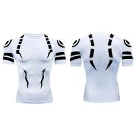 Conjunto de compresión de Anime, traje de Fitness para hombre, camisa de compresión 3D de secado rápido + pantalones cortos de gimnasio, ropa deportiva de entrenamiento para correr - details 0