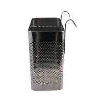 Práctico estante para palillos de acero inoxidable plateado, cesta de secado de cubiertos para colgar, ahorro de espacio, con ganchos, escurridor de vajilla, cuchara - details 1