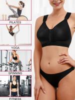 Sujetador Posquirúrgico Para Mujer, Sujetador Deportivo Con Cremallera Frontal Y Espalda Hueca Con Correas Ajustables - details 4