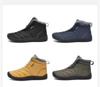 Zapatillas de esquí impermeables para hombre y mujer de color sólido cálidas para invierno con forro de piel - details 1