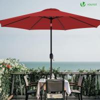 Sombrilla de Playa Grande Parasol Inclinable con Manivela Protección UV para Patio, Jardín, Piscina, Exterior Gris - details 31
