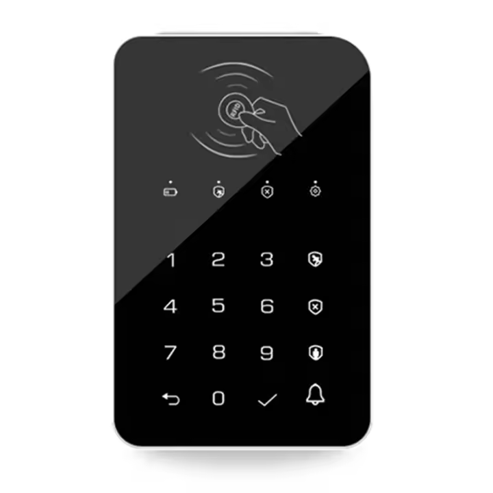 Bloqueo de teclado táctil inalámbrico, de 3 piezas tarjeta RFID, codificación Ev1527 para casa inteligente, 433Mhz - 1