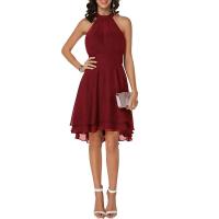 Vestido de graduación para mujer, ropa elegante para fiesta de noche, vestidos formales Ocn para mujer, Falda Midi sin mangas Lisa delgada para mujer 2023 - details 2