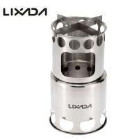 Lixada - Estufa de leña portátil de acero inoxidable para acampar al aire libre, quemador de cocina liviano para picnics - details 0