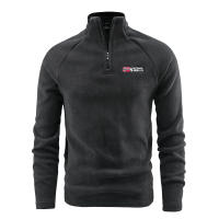 Chaqueta de lana con cuello levantado para hombre, Tops sólidos de moda para mantener el calor al aire libre, Jersey informal sencillo y cómodo para otoño e invierno - details 2