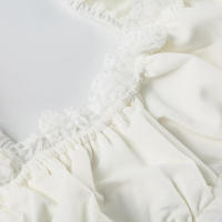 Vestido acampanado con panel de encaje de alta calidad, blanco encantador para fiestas y vacaciones, minivestidos corsé sin mangas, dulce elegante - details 42