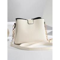 Bolso de Mano de Cuero PU de Leten Estilo Sencillo, Gran Capacidad, Monótono, Bolso Cruzado para Mujeres, Mochila de Lujo - details 3