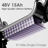 HEZZO T3 Scooter Eléctrico de 14 Pulgadas con Batería de Litio y Canasta de Compras, Scooter Económico de 48V 500W 15Ah 20Mph Largo Alcance 60KM Acero al Carbono - details 2