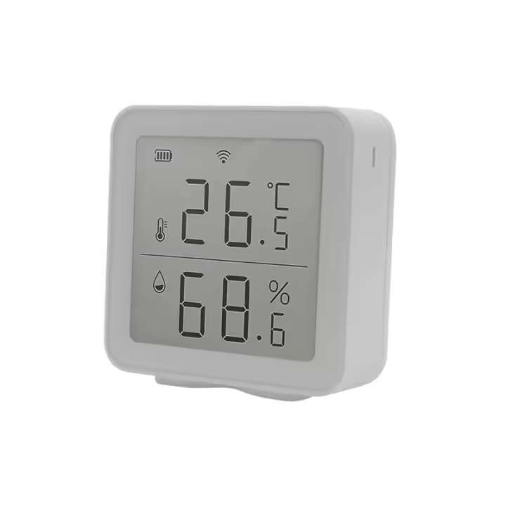 Termómetro Digital Inteligente para Interior, Sensor de Humedad y Temperatura con Bluetooth/WiFi, Compatible con Alexa y Google Home, Pantalla LCD, Monitor Ambiental para Hogar/Oficina, Integración Tuya/Smart Life (Blanco) - 1
