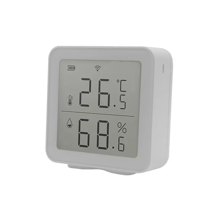 Termómetro Digital Inteligente para Interior, Sensor de Humedad y Temperatura con Bluetooth/WiFi, Compatible con Alexa y Google Home, Pantalla LCD, Monitor Ambiental para Hogar/Oficina, Integración Tuya/Smart Life (Blanco) - 1