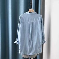Blusas Bordadas de Flor Moda Coreana para Mujeres Primavera Camisa de Jeans de Diseñador - details 10